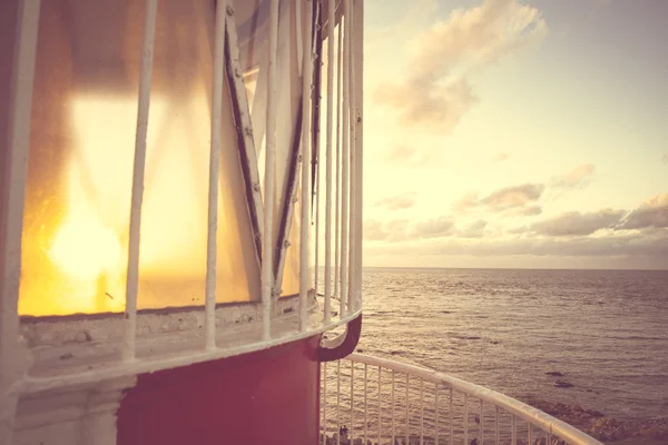 Beach coast landscape view from lighthouse top — Stock Photo, Image