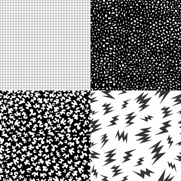 80s retro memphis pattern set with geometric shape — Stock Vector