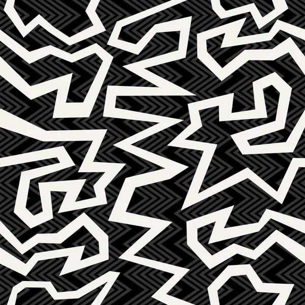 Geometric retro background in black and white — Stock Vector