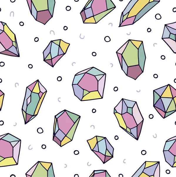 Cristal coloré art fond de motif sans couture — Image vectorielle