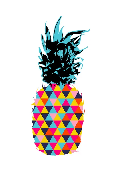 Sommer-Ananas-Design mit Hipster-Formen — Stockvektor