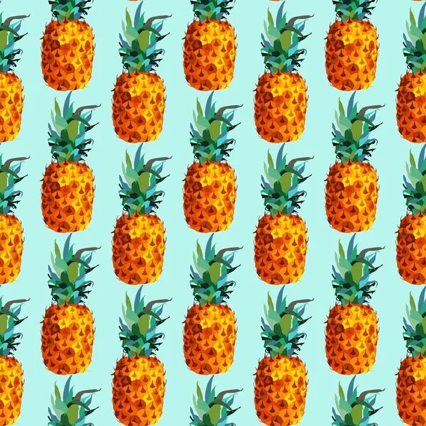 Ananas kolorowy lato wzór w nowoczesnym stylu — Wektor stockowy