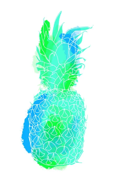 Барвисте літо ананасове ілюстраційне мистецтво — стоковий вектор