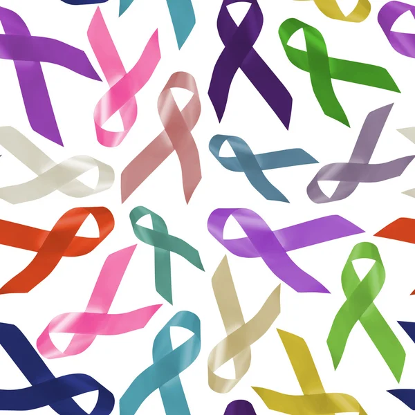 Tous les cancers Journée mondiale ruban fond modèle — Photo