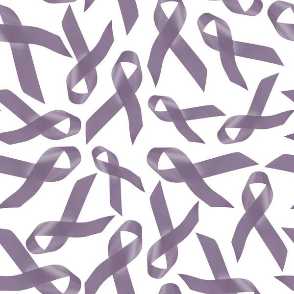 Hirnkrebs nahtlose Muster mit Bändern — Stockfoto
