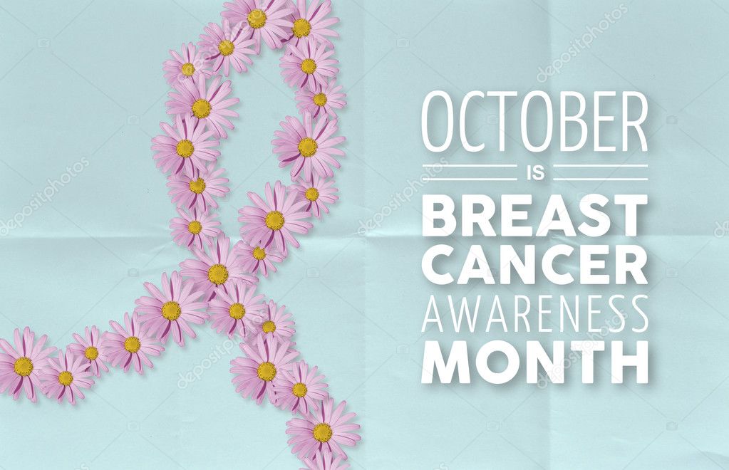 Art De La Fleur Rose Ruban Pour La Sensibilisation Au Cancer