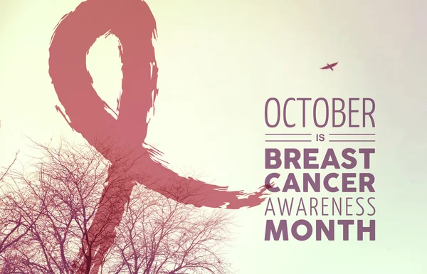 Consciência do câncer de mama design de fundo natureza — Fotografia de Stock