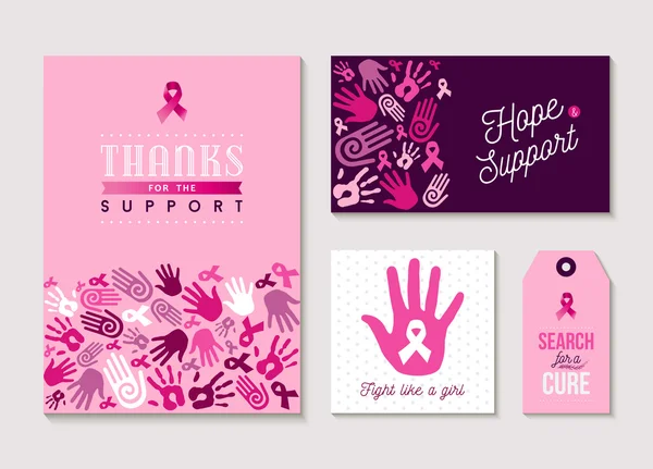 Ροζ μαστού Καρκίνος σχεδιασμού για ευαισθητοποίηση — Διανυσματικό Αρχείο