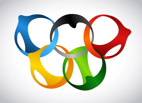 Rio design de anéis coloridos para jogos esportivos 2016 — Vetor de Stock