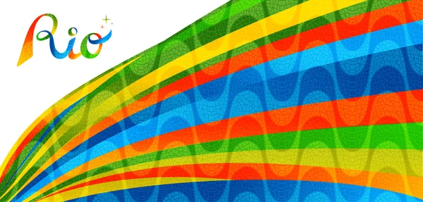 Rio brazil diseño de banner colorido para juegos deportivos 2016 — Vector de stock