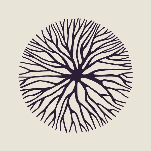 Concept arbre branche cercle forme illustration — Image vectorielle