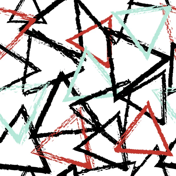Abstrakta sömlösa mönster med grunge trianglar — Stock vektor
