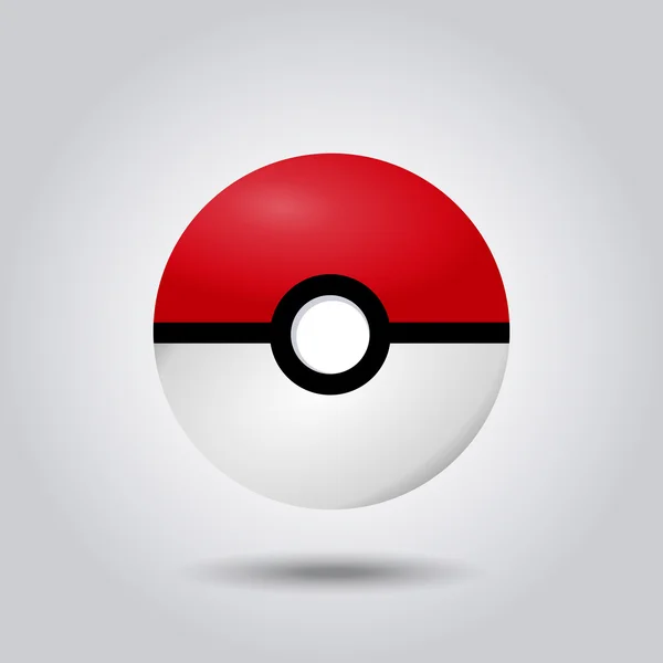 Pokeball Vector Icon Isolated on Transparent Background, Pokeball