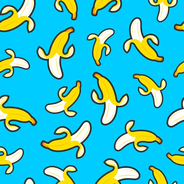 Frukt bakgrund med söta tecknade banan — Stock vektor
