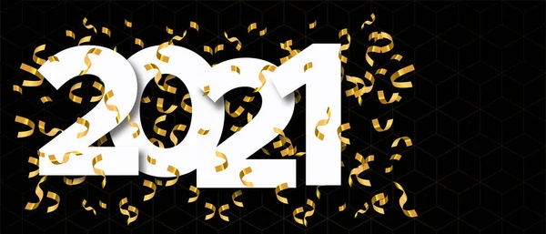 Bonne Année 2021 Illustration Bannière Web Avec Numéro Calendrier Signe — Image vectorielle