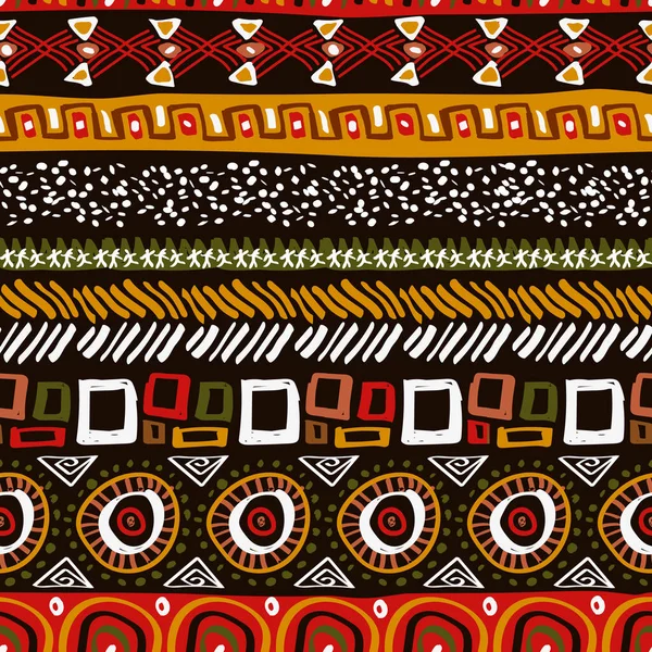 Patrón Sin Costura Estilo Arte Africano Abstracto Fondo Decoración Tribal — Vector de stock