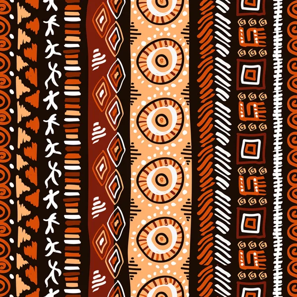 Patrón Sin Costura Estilo Arte Africano Abstracto Fondo Decoración Tribal — Vector de stock