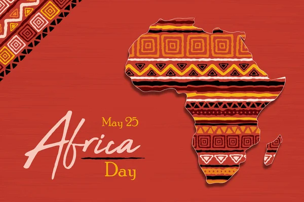Ilustracja Kartki Okolicznościowej Dnia Afryki Dla Osób Niech Świętuje Wolność — Wektor stockowy