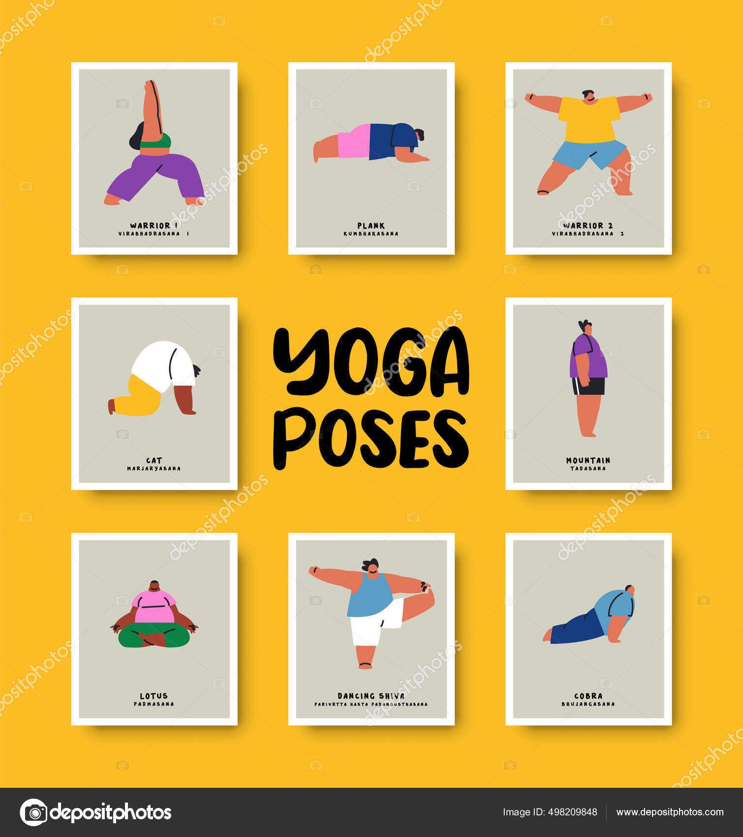 Buy 12 Yoga Poses With English and Sanskrit Names, Yoga Print, Yoga Asana  Poster, Yoga Sequence Online in India - Etsy