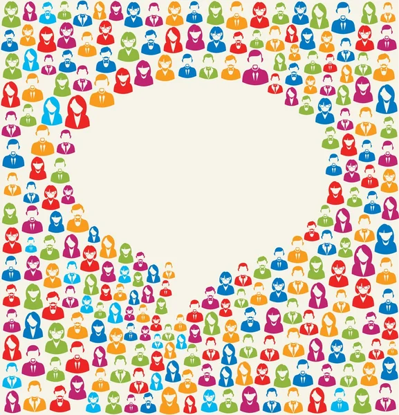 Пузырь речи пользователей социальных сетей — стоковый вектор