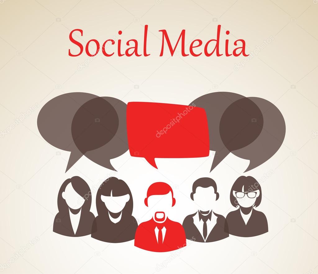 Social media forum illustration
