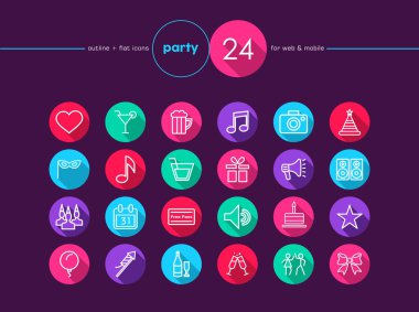 parti düz simgeler kümesi