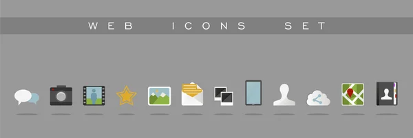 Tasarım Web Icons set — Stok Vektör