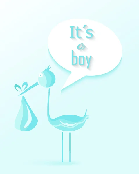 Baby shower boy einladungskarte design — Stockvektor