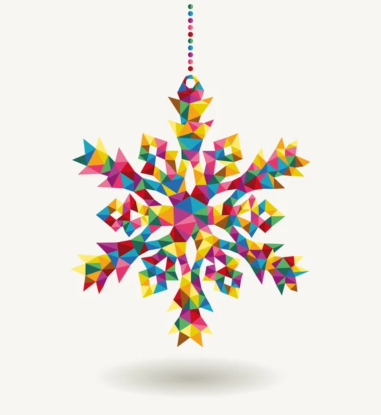 Christmas holidays triangle snowflake — Stock Vector