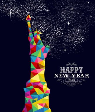 Yeni yıl 2015 ABD poster tasarımı