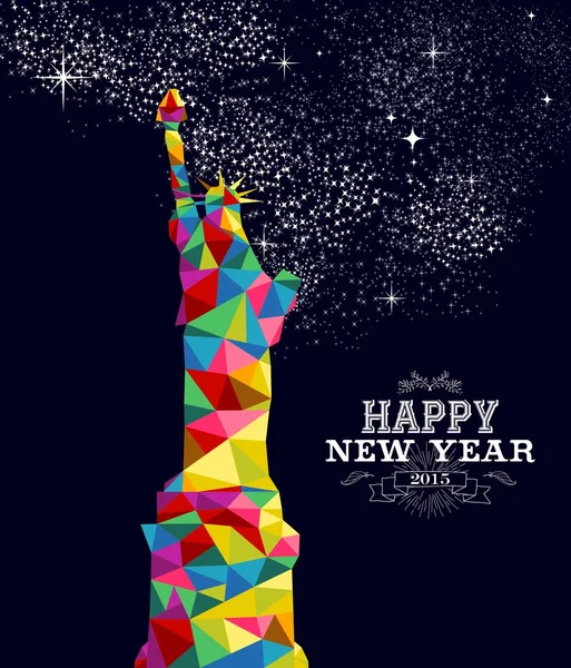 새 해 2015 미국 포스터 디자인 — 스톡 벡터