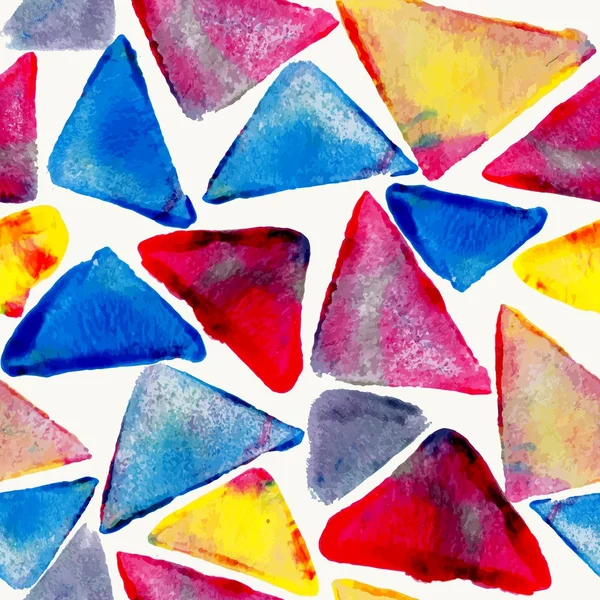 水彩三角无缝模式 — 图库矢量图片