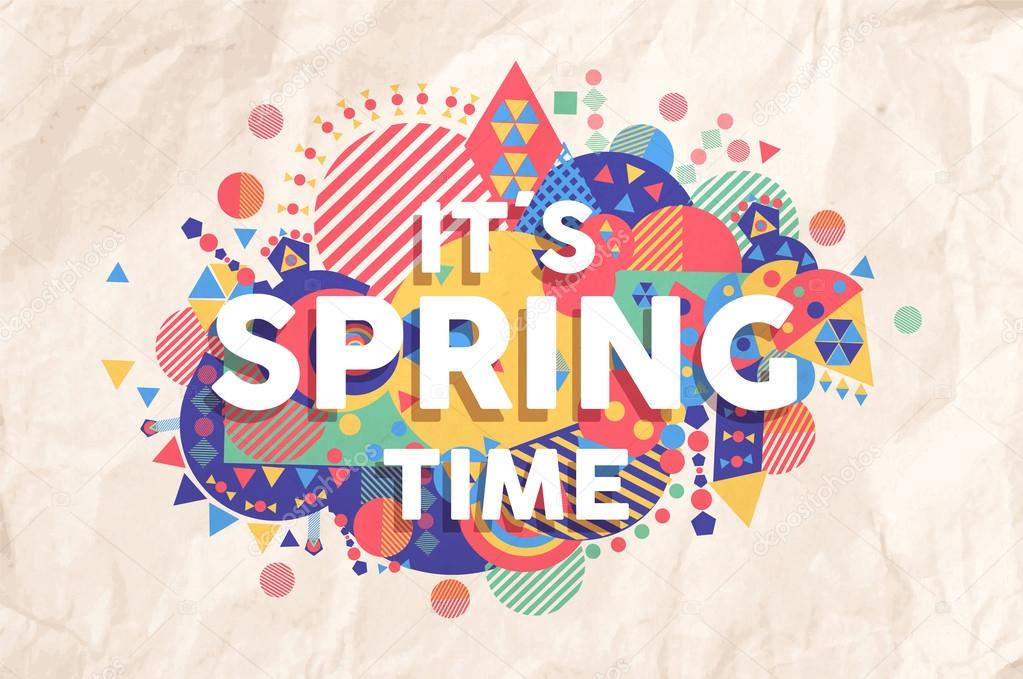 Spring time quote poster design