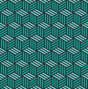 İzometrik 3d küp Dikişsiz desen arka plan