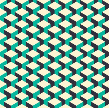 İzometrik 3d retro küp Model arka plan