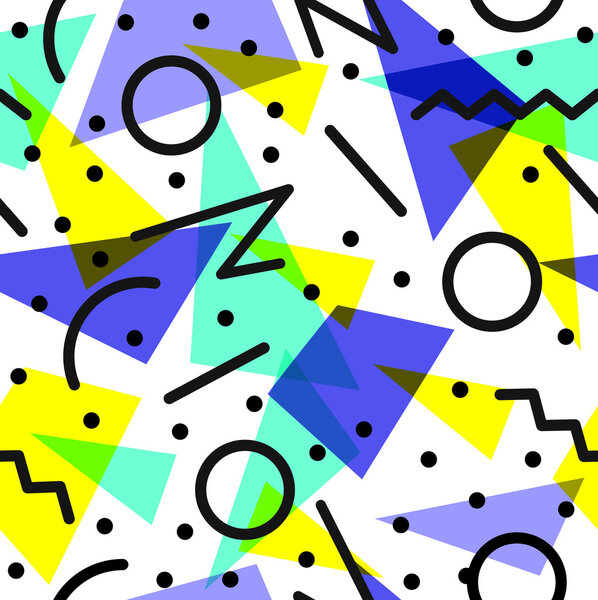 Retro 80s pattern background illustration