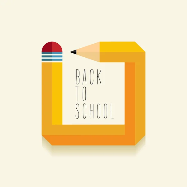 Back to school creative illustration design — Stock Vector