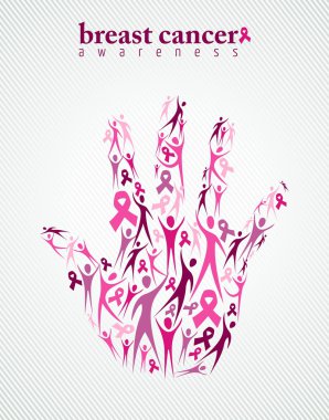 Meme Kanseri Bilinçlendirme pembe kurdele kadın el