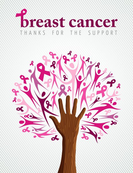 Осознание рака молочной железы розовое дерево
