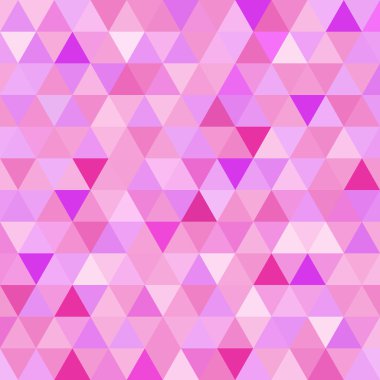 Seamless modeli pembe üçgen geometrisi Mozaik çini