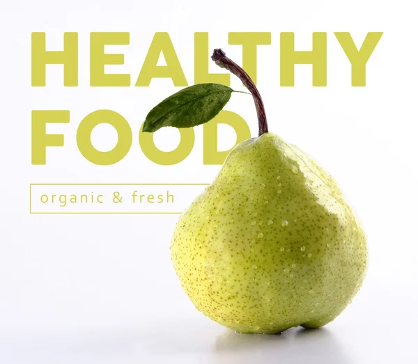 Hälsosam mat päron frukt konceptdesign — Stockfoto