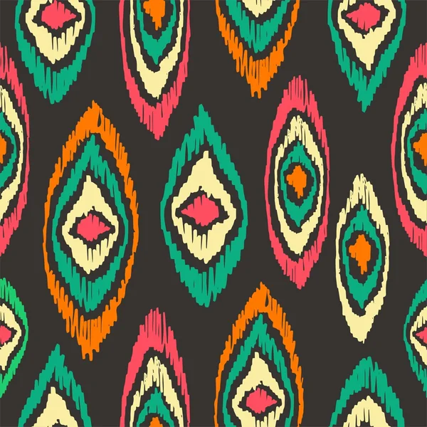 Boho seamless pattern vintage colorful background — Stock Vector