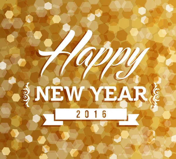 Mutlu yeni yıl 2016 ışıklar arka plan bulanıklık — Stok Vektör