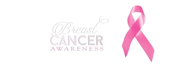 Breast cancer awareness ribbon isolated background — 图库照片