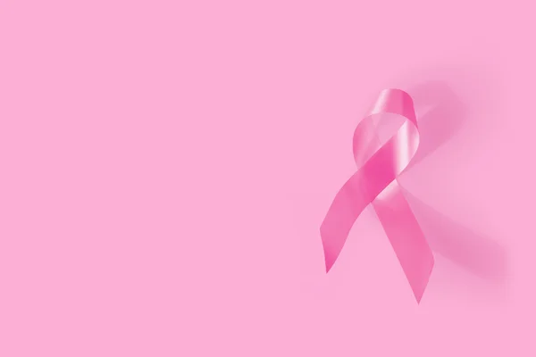 Cáncer de mama conocimiento cinta rosa fondo —  Fotos de Stock