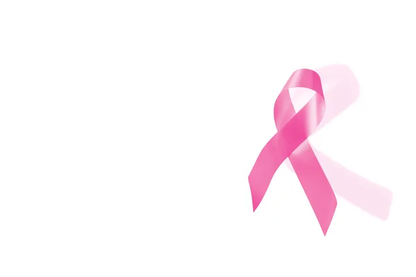 Breast cancer awareness ribbon isolated on white — Stock Photo, Image