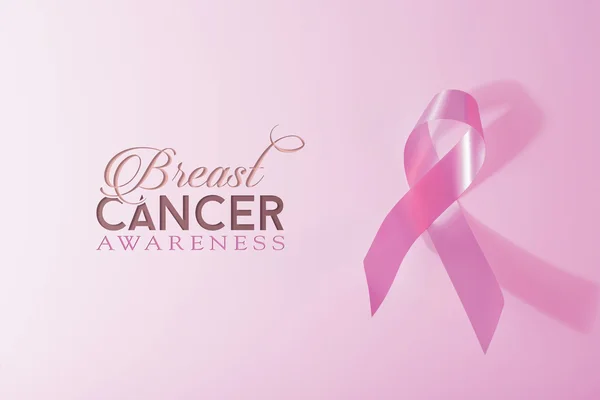 Breast cancer awareness pink ribbon background — Stock Photo, Image