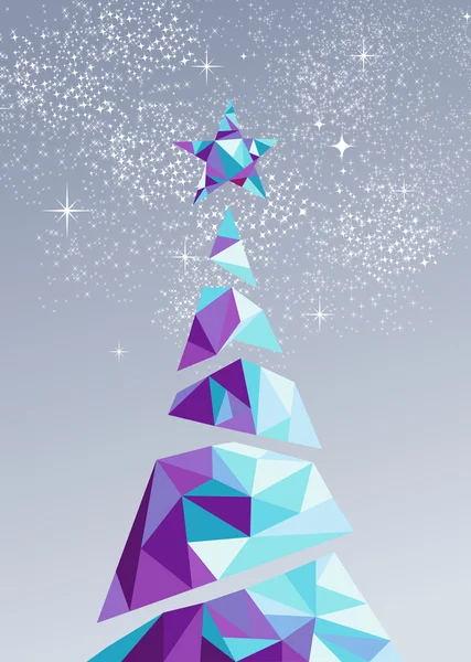 Joyeux noël heureux nouveau triangle arbre année 2016 — Image vectorielle