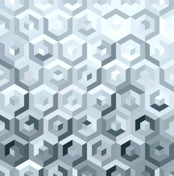 Metal silver isometric low poly seamless pattern — Stock Vector