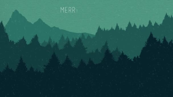 Merry christmas and happy new year animation card — Stock Video